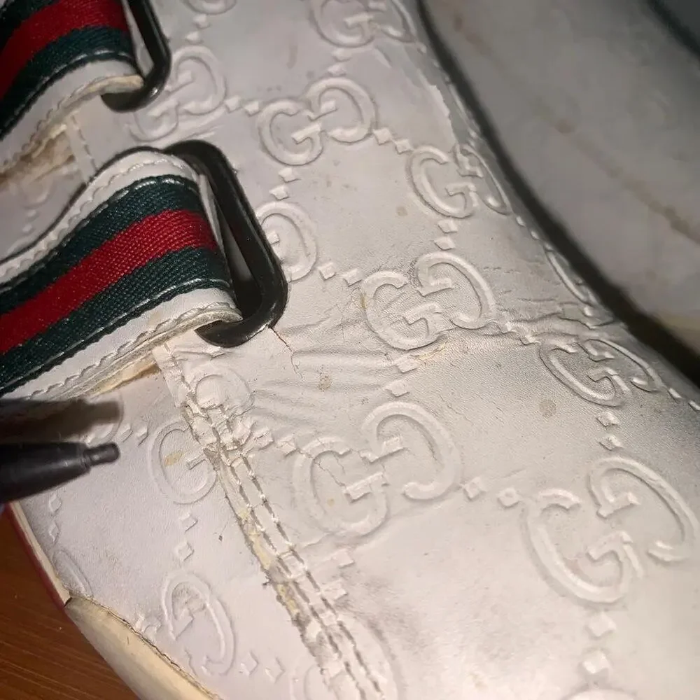 VINTAGE Gucci Boulevard Men's Sneaker Shoes with Straps Size 47 Made in Italy